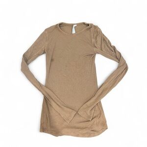 lululemon athletica Tan Long Sleeve Tee